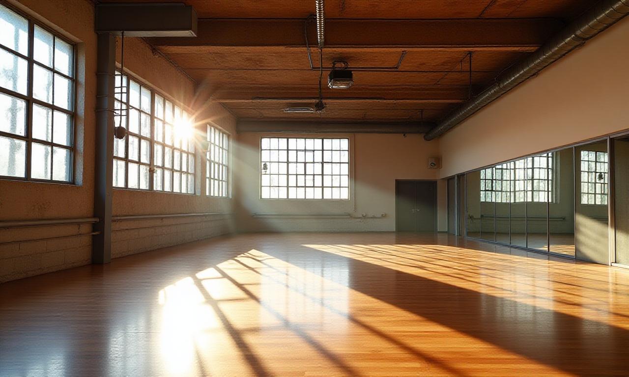 Empty elegant ballroom dance floor in New York