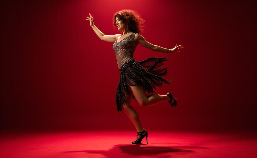 High energy Latin dance competition performance